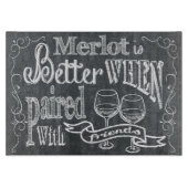Merlot Chalkboard Snijplank (Voorkant)
