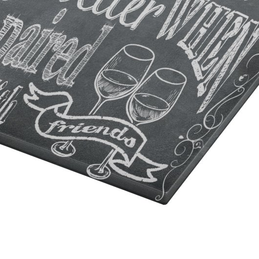 Merlot Chalkboard Snijplank (Hoek)