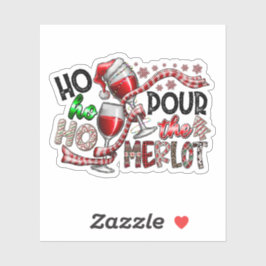Merlot Christmas Viny Sticker