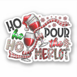 Merlot Christmas Viny Sticker