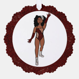 Merlot & Diamonds Danser Ornament Kaart A