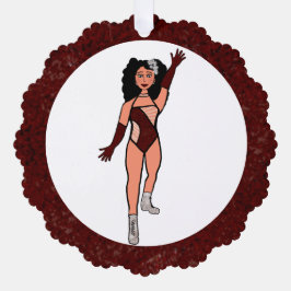 Merlot & Diamonds Danser Ornament Kaart B