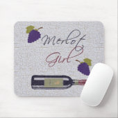 Merlot Girl - wijnovers Muismat (Met muis)