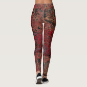 Merlot Gold Luxe getextureerde Leggings (Achterkant)