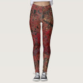 Merlot Gold Luxe getextureerde Leggings (Voorkant)