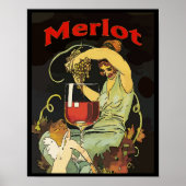 Merlot Grapes, wijn Poster (Voorkant)