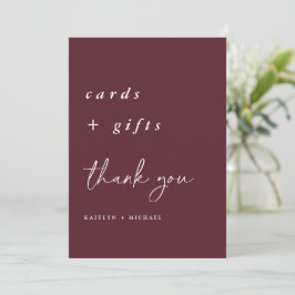 Merlot Huwelijkskaarten & Cadeaus Bord 5x7 Kaart