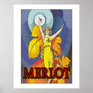 Merlot Maid, wijn Poster