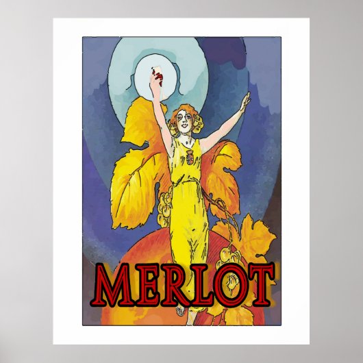 Merlot Maid, wijn Poster (Voorkant)