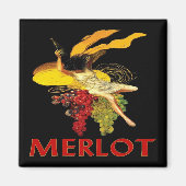 Merlot Maid with Grapes Magneet (Voorkant)
