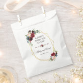 Merlot Navy Blue Floral Gold Lijst DANK U Bedankzakje (Geknipt)