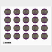 Merlot Polka Dots monogram stickers (Vel)
