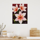 Merlot Radiance Lily Poster (Keuken)