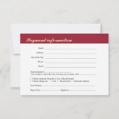 Merlot red business gala event corporate RSVP (Achterkant)