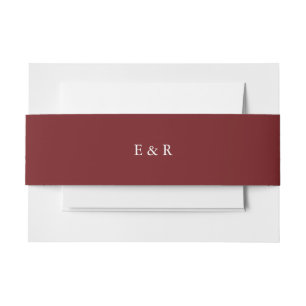 Merlot Red Solid Color Trend Uitnodigingen Wikkel