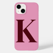 Merlot Roze Initiaal gepersonaliseerd monogram ont Case-Mate iPhone Case (Achterkant)