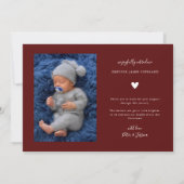 Merlot so very Merry Holiday Baby Foto Aankondiging (Achterkant)
