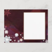 Merlot White Winter Floral Wedding RSVP Uitnodiging Briefkaart (Achterkant)