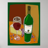 Merlot Wine Bottle Poster (Voorkant)