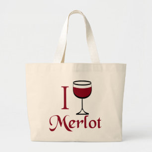 Merlot Wine Lover Gifts Grote Tote Bag