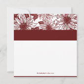 Merlot Wine Sunflower Bridal Shower Invitation Kaart (Achterkant)