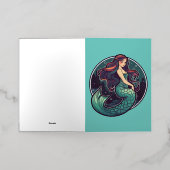 MERMAID #1 magneet Folie Wenskaart (Buiten Laag)