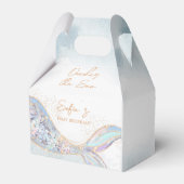 Mermaid 1st Birthday Bedankdoosjes (Achterkant)