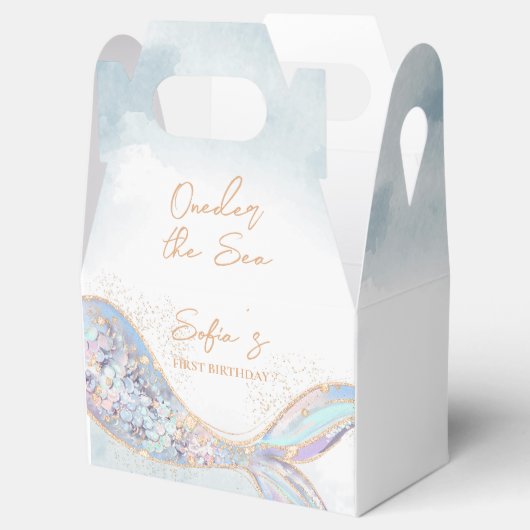 Mermaid 1st Birthday Bedankdoosjes (Geopend)