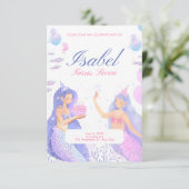 Mermaid 1st Birthday Kaart (Staand voorkant)