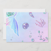 Mermaid 1st Birthday ONEder Zee Party Kaart (Achterkant)