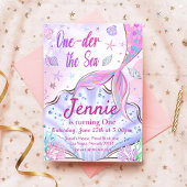 Mermaid 1st Birthday ONEder Zee Party Kaart