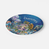 Mermaid 1st Birthday Papieren Bordje (Gekanteld)