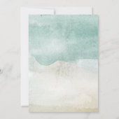 Mermaid 1st Birthday Party Kaart (Achterkant)