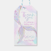 Mermaid 1st Birthday Party ONEder Zee Mermaid Cadeaulabel (Voorkant)
