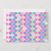 Mermaid 1st Birthday Party ONEder Zee Mermaid Kaart (Achterkant)