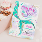 Mermaid 1st Birthday Party ONEder Zee Mermaid Kaart