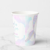 Mermaid 1st Birthday Party ONEder Zee Mermaid Papieren Bekers (Rechts)