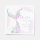 Mermaid 1st Birthday Party ONEder Zee Mermaid Servet (Voorkant)