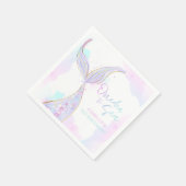 Mermaid 1st Birthday Party ONEder Zee Mermaid Servet (Hoek)