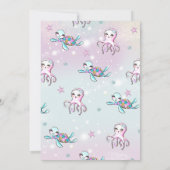 Mermaid 1st Birthday Party ONEder Zee Party Kaart (Achterkant)