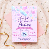 Mermaid 1st Birthday Party ONEder Zee Party Kaart