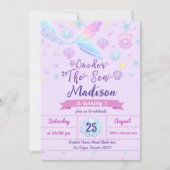 Mermaid 1st Birthday Party ONEder Zee Party Kaart (Voorkant)