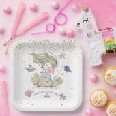 Mermaid 1st Birthday Party Papieren Bordje (Feest)