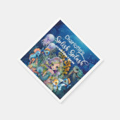Mermaid 1st Birthday Party Servet (Hoek)