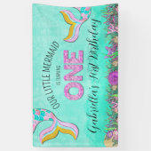 Mermaid 1st Birthday Spandoek (Verticaal)