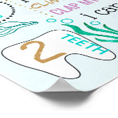 Mermaid 1st eerste Birthday-teken poster banner (Hoek)