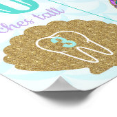 Mermaid 1st jarig Poster, Mijlsteen Sign Poster (Hoek)