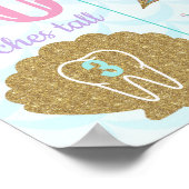 Mermaid 1st jarig Poster, Mijlsteen Sign Poster (Hoek)