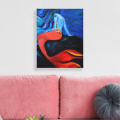 Mermaid 2 canvas afdruk (Insitu (Woonkamer))