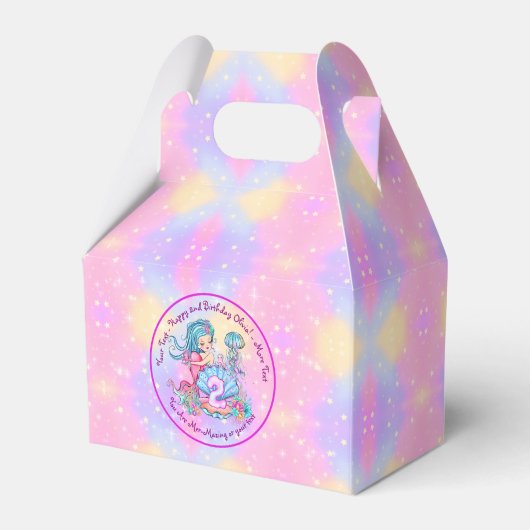Mermaid 2e verjaardag: De verandering geeft Tekst  Bedankdoosjes (Voorkant Zijde)